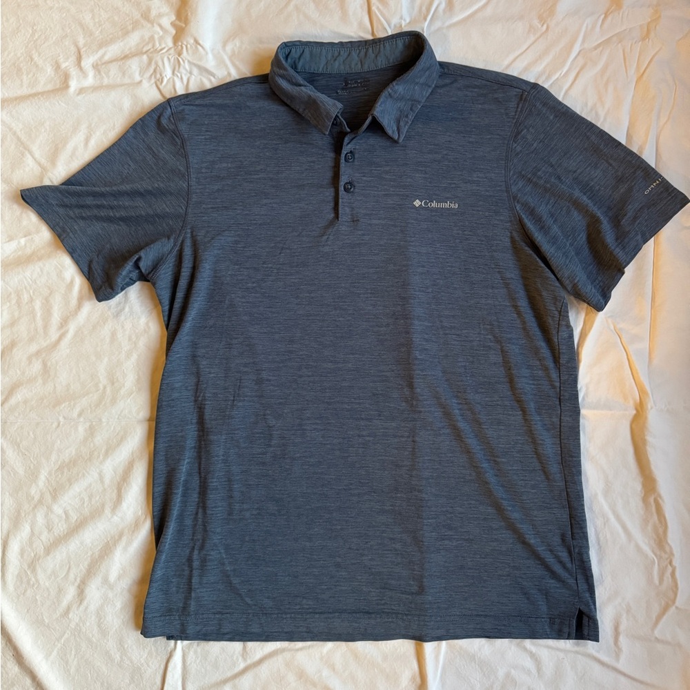 Men’s Blue Columbia Polo